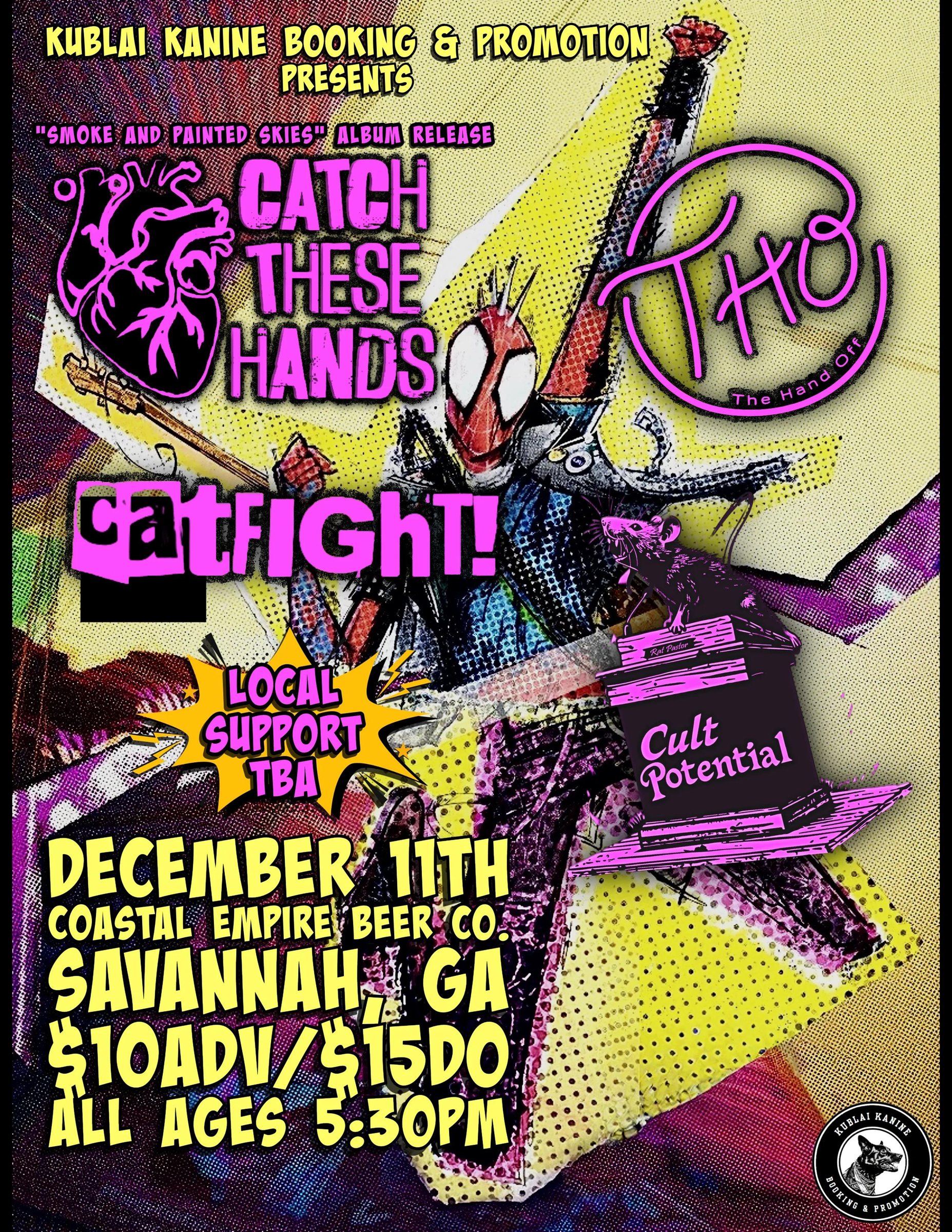 Poster for the Smoke and Painted Skies release show in Savannah